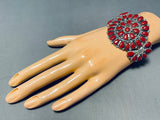 Stunning Vintage Native American Navajo Cluster Sterling Silver Teardrop Bracelet-Nativo Arts