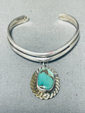 Impressive Vintage Native American Navajo Royston Turquoise Sterling Silver Bracelet-Nativo Arts
