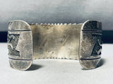 Mont Gibson!! Vintage Navajo Sterling Silver Geomtric Bracelet-Nativo Arts