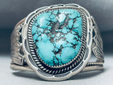 Kee Family Rare Vintage Native American Navajo Turquoise Sterling Silver Bracelet Old-Nativo Arts