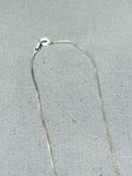 Signed Vintage Native American Navajo Spiderweb Turquoise Opal Sterling Silver Necklace-Nativo Arts