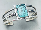Smith Fam Vintage Native American Navajo Spiderweb Turquoise Sterling Silver Bracelet-Nativo Arts