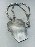 Raymond Lovato!! Important Vintage Santo Domingo Pot Sterling Silver Necklace-Nativo Arts