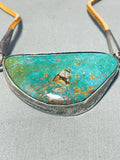 One Of The Most Unique Vintage Native American Navajo Royston Turquoise Sterling Silver Necklace-Nativo Arts