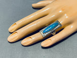 Fantastic Vintage Native American Navajo Morenci Turquoise Sterling Silver Ring-Nativo Arts