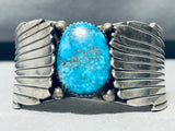 Arlene Soce Vintage Native American Navajo Red Mountain Turquoise Sterling Silver Bracelet-Nativo Arts