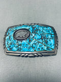 Important Charles Loloma Student Vintage Native American Navajo Sterling Silver Buckle-Nativo Arts