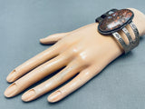 Rare Sand Agate Vintage Native American Navajo Sterling Silver Bracelet-Nativo Arts