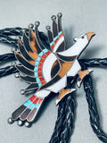 Vintage Native American Navajo Sleeping Beauty Turquoise Sterling Silver Bolo