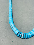 Native American One Of The Best Vintage Santo Domingo Turquoise Sterling Silver Necklace-Nativo Arts