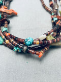 One Of The Most Beautiful Vintage Santo Domingo Fetish Turquoise Necklace-Nativo Arts