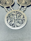 Native American Gorgy!! Vintage Navajo Geomtric Sterling Silver Squahs Blossom Necklace-Nativo Arts