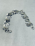 Tremendous Native American Navajo Sterling Silver Kokopelli Link Bracelet-Nativo Arts