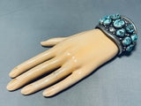Colossal Vintage Native American Navajo Turquoise Sterling Silver Bracelet-Nativo Arts
