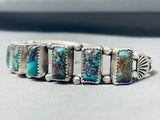 Signed Native American Navajo Turquoise Sterling Silver Bracelet-Nativo Arts