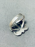 Marvelous Vintage Native American Navajo Cerrillos Turquoise Sterling Silver Ring-Nativo Arts