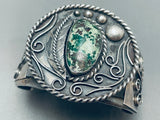 One Of The Best Vintage Navajo Veriscite Sterling Sil Ver Bracelet-Nativo Arts