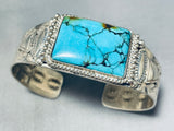 Mike Calladitto Vintage Native American Navajo Turquoise Sterling Silver Bracelet-Nativo Arts