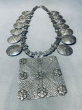 326 Gramsvintage Southwesthuge Sterling Silver Squash Blossom Necklace 326 Grams-Nativo Arts