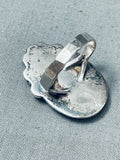 Opulent Vintage Native American Navajo Carico Lake Turquoise Sterling Silver Ring Old-Nativo Arts