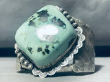 Mint Green Turquoise!! Native American Navajo 112 Gram Sterling Silver Bracelet Cuff-Nativo Arts