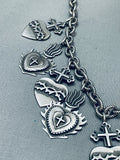 Juan Willie Vintage Native American Navajo Cross Charm Sterling Silver Necklace-Nativo Arts