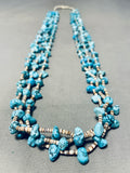 Exceptional Vintage Native American Navajo Kingman Turquoise & Heishi Necklace-Nativo Arts
