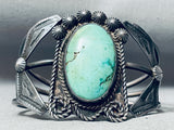 One Of The Best Vintage Native American Navajo Royston Turquoise Sterling Silver Bracelet