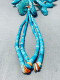 212 Gram Vintage Navajo Turquoise Nugget Heishi Necklace-Nativo Arts