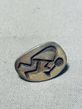 Traditional Vintage Native American Navajo Sterling Silver Kokopelli Tie Tack-Nativo Arts