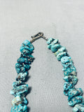 Unbelievable Vintage Native American Navajo Turquoise Chunks Sterling Silver Necklace-Nativo Arts