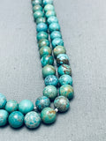 Balls Of Turquoise Vintage Native American Navajo Sterling Silver Necklace-Nativo Arts