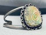 Treehump Rings Vintage Native American Navajo Sterling Silver Shell Bracelet Old-Nativo Arts