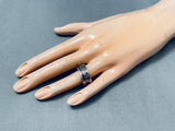 Intricate Vintage Native American Navajo Sterling Silver Hogan Ring-Nativo Arts