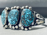 Blue Wind Turquoise!!!! Important Best Vintage Native American Navajo Sterling Silver Bracelet-Nativo Arts