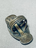 Interesting Vintage Native American Navajo Royston Turquoise Sterling Silver Ring-Nativo Arts
