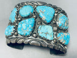Best Gene & Yvonne Mahoot Vintage Native American Zuni Turquoise Sterling Silver Bracelet-Nativo Arts
