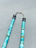 Chunky Heishi Vintage Native American Navajo Turquoise Sterling Silver Necklace Old-Nativo Arts