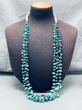 Amazing Vintage Santo Domingo Turquoise Chunk Heishi Squaw Necklace-Nativo Arts