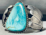 Gorgeous Vintage Native American Navajo Old Kingman Turquoise Sterling Silver Bracelet-Nativo Arts