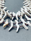 White Dove Vintage Santo Domingo Heishi Sterling Silver Necklace Old-Nativo Arts