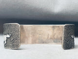 One Of The Most Detailed Vintage Native American Navajo Geometirc Sterling Silver Bracelet-Nativo Arts