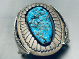 Native American Rare Early Hallmark! Vintage Orville Tsinnie Turquoise Sterling Silver Bracelet-Nativo Arts