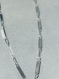 Eye-catching Native American Navajo Turquoise, Opal, Jet Sterling Silver Signed Kachina Necklace-Nativo Arts