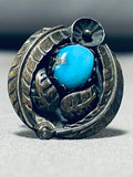 Wonderful Vintage Native American Navajo Bisbee Turquoise Sterling Silver Ring-Nativo Arts