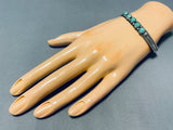 Beautiful Vintage Native American Navajo 5 Royston Turquoise Sterling Silver Bracelet-Nativo Arts
