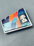 Important Rob Yellowhorse Vintage Native American Navajo Inlay Sterling Silver Buckle-Nativo Arts