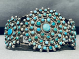 1920's/30's!!! Vintage Native American Navajo Opulent Turquoise Sterling Silver Bracelet-Nativo Arts