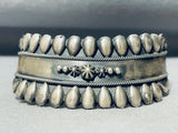 One Of The Most Unique All Silver Sterling Vintage Native American Navajo Bracelet-Nativo Arts