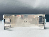 Rare Orvil Jack Turquoise Vintage Native American Navajo Sterling Silver Bracelet-Nativo Arts